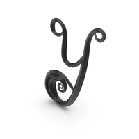 Black Glass Letter Y PNG & PSD Images