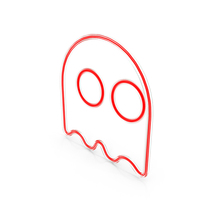 Neon Ghost Blinky PNG & PSD Images