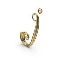 Gold Letter I PNG & PSD Images