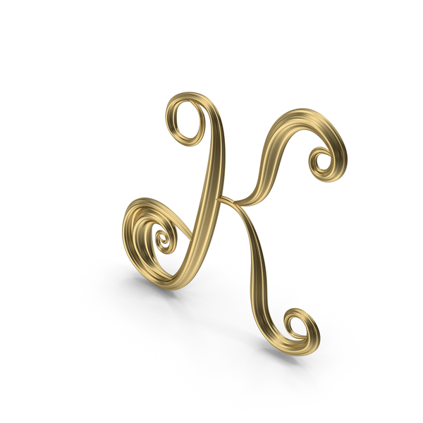 Gold Letter K PNG & PSD Images