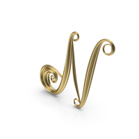 Gold Letter N PNG & PSD Images