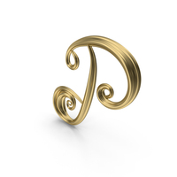 Gold Letter P PNG & PSD Images