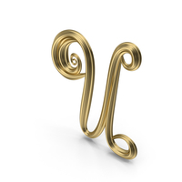 Gold Letter U PNG & PSD Images