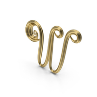 Gold Letter W PNG & PSD Images