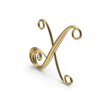 Gold Letter X PNG & PSD Images