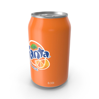 Fanta Orange Carbonated Drink 033l PNG & PSD Images