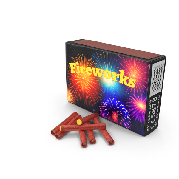 Firecrackers Box Mockup PNG & PSD Images