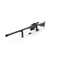 Futuristic High Precision Sniper Rifle With Telescopic Sight PNG & PSD Images