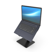 Laptop on Adjustable Holder Stand PNG & PSD Images
