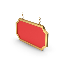 Gold Hanging Signboard PNG & PSD Images