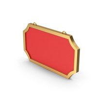 Gold Hanging Signboard PNG & PSD Images