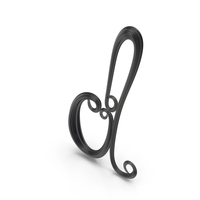 Black Glass Letter D PNG & PSD Images