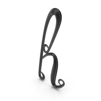 Black Glass Letter H PNG & PSD Images