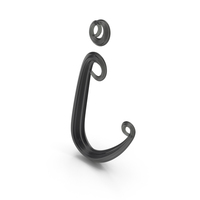 Black Glass Letter I PNG & PSD Images