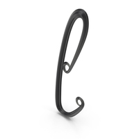 Black Glass Letter L PNG & PSD Images