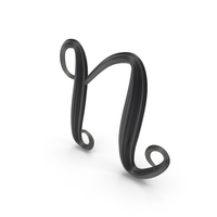 Black Glass Letter N PNG & PSD Images