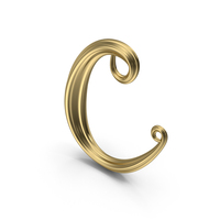 Gold Letter C PNG & PSD Images