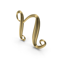 Gold Letter N PNG & PSD Images