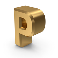 Gold Letter P PNG & PSD Images