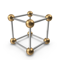 Molecular Cube Bronze And Silver PNG & PSD Images