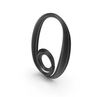Black Glass Number 0 PNG & PSD Images