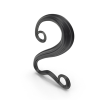 Black Glass Number 2 PNG & PSD Images