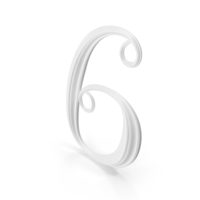 Monochrome Number 6 PNG & PSD Images