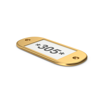 Gold Key Number Tag PNG & PSD Images