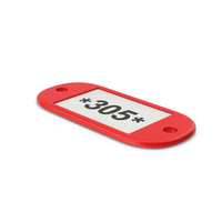 Red Key Number Tag PNG & PSD Images