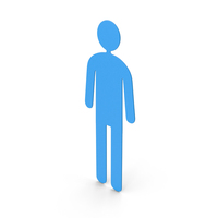 Blue Paper Male Figure PNG & PSD Images