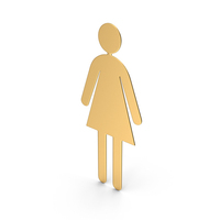 Gold Female Figure PNG & PSD Images
