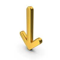 Gold Arrow Down PNG & PSD Images