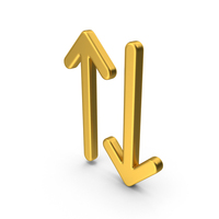 Gold Arrow Up аnd  Down PNG & PSD Images