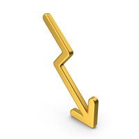 Gold Arrow Down PNG & PSD Images