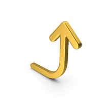 Gold Arrow Turn Up PNG & PSD Images