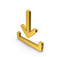 Gold Download Icon PNG & PSD Images