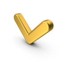 Gold Arrow Down PNG & PSD Images