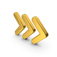 Gold Triple Arrow PNG & PSD Images