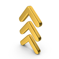 Gold Triple Arrow Up PNG & PSD Images