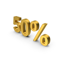50 Percent Gold PNG & PSD Images