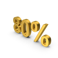 80 Percent Gold PNG & PSD Images