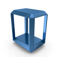 Blue Mirror Side Table PNG & PSD Images