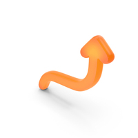 Curved Up Arrow Symbol PNG & PSD Images
