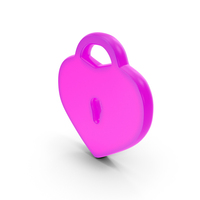 Heart Lock Symbol PNG & PSD Images