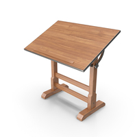 Draft Table Oiled Wood PNG & PSD Images