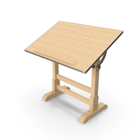 Draft Table Unfinished Wood PNG & PSD Images