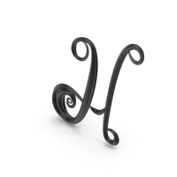 Black Glass Letter H PNG & PSD Images