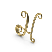 Gold Letter H PNG & PSD Images