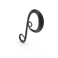 Black Glass Letter P PNG & PSD Images