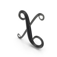 Black Glass Letter X PNG & PSD Images